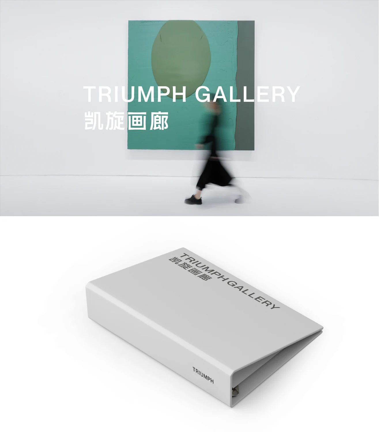 Trumph Gallery identity application left